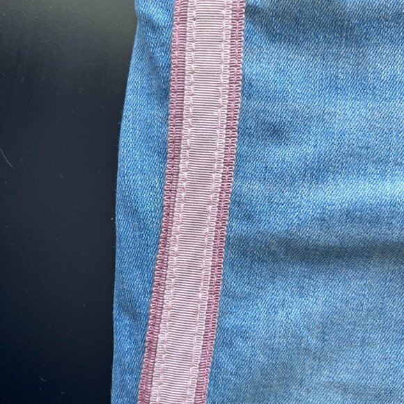 Veronica Beard Carolyn Baby Boot Raw Hem Cropped Jeans Size 26 Blue - Picture 5 of 8